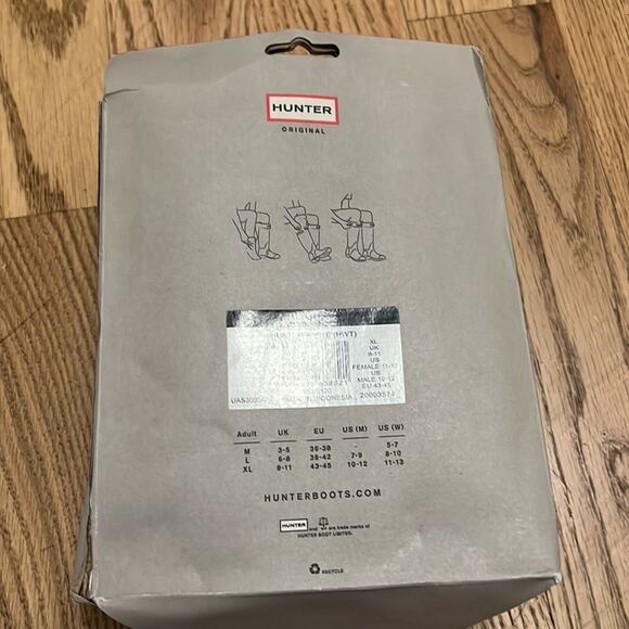 NWT HUNTER BOOTS SOCKS WHITE XL - Picture 4 of 5